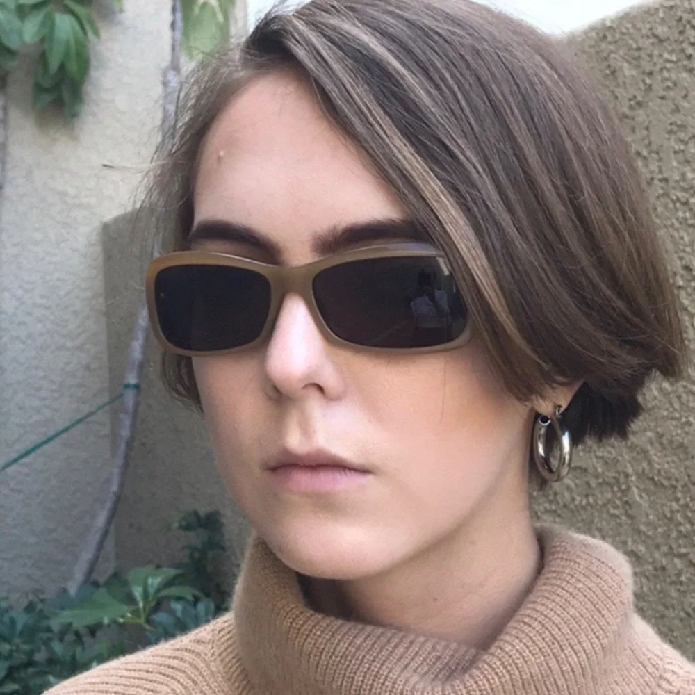 Vintage Burberry Tan/Brown Sunglasses with Rhinestone Detail